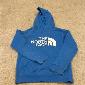 The North Face Royal Blue Hoodie with White Logo